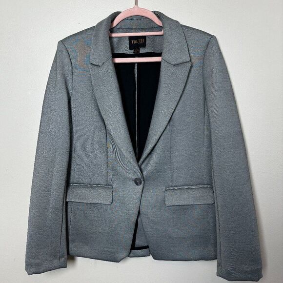 Truth by Republic Light Grey Heather Blazer Size 6 - Picture 1 of 8